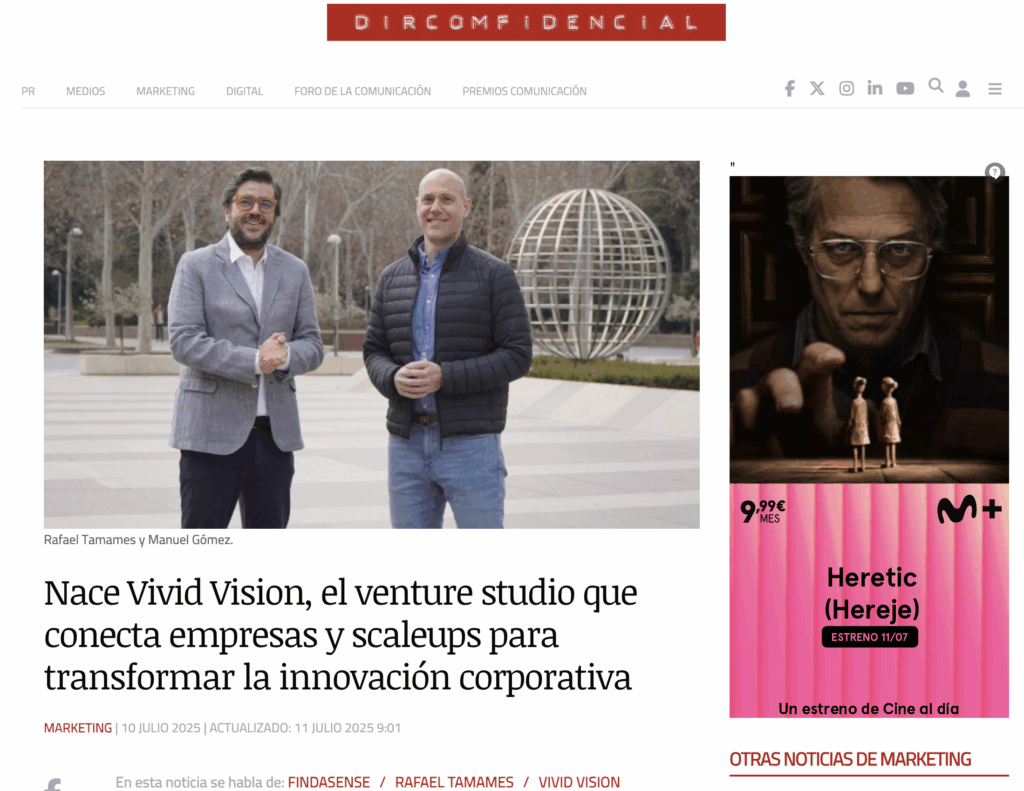 Nace Vivid Vision, el venture studio que conecta empresas y scaleups para transformar la innovación corporativa
